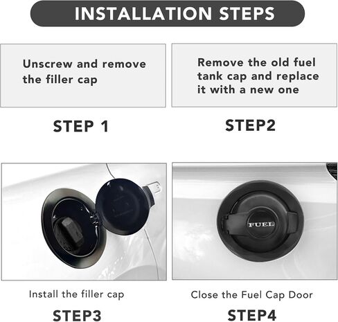 68250120AA Fuel Filler Door Cap, Gas Tank Cover Compatible with 2008-2023 Dodge Challenger, Matte Black Vapor Edition in Saudi Arabia