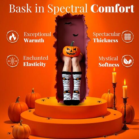 72-boole boo-tifl alloween الجوارب الغامضة للنساء-3 أزواج من الجوارب الطاقم الفائقة الناعمة الناعمة in Saudi Arabia