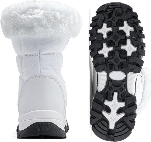 DADAWEN Women's Winter Snow Boots Waterproof Warm Faux Fur Lined Mid-Calf Cold Weather Outdoor Winter Boots in Kuwait