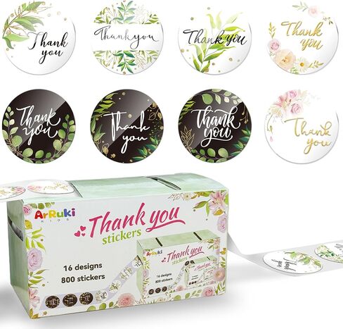 1200 قطعة من ملصقات شكرًا للأعمال الصغيرة، ملصقات دائرية مقاس 1.5 بوصة مع 16 تصميمًا، 4 ملصقات ذاتية اللصق، ملصقات مقاومة للماء، ختم للتغليف، الهدايا والحرف اليدوية in Kuwait
