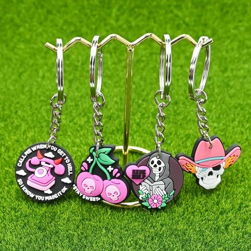50PCS Halloween Keychain, Lot Horro Ghost Pumpkin Spooky Skeleton Keychains for Halloween Gifts in Saudi Arabia