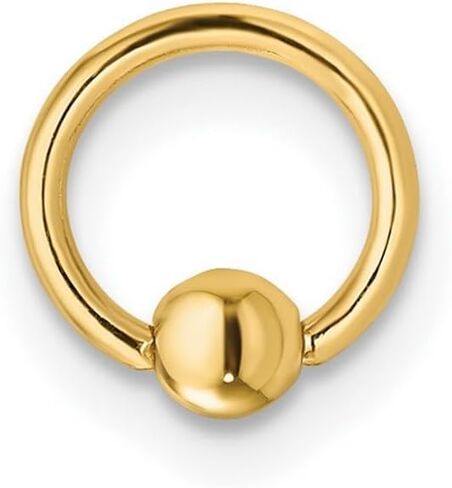 JewelryWeb 14k Gold Cartilage Hoop Earrings 8.26mm Wide Body Piercing Ring for Women in Saudi Arabia