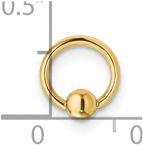 JewelryWeb 14k Gold Cartilage Hoop Earrings 8.26mm Wide Body Piercing Ring for Women in Saudi Arabia