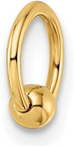 JewelryWeb 14k Gold Cartilage Hoop Earrings 8.26mm Wide Body Piercing Ring for Women in Saudi Arabia