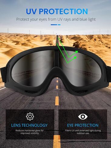 نظارات الدراجات النارية للدراجة الترابية ATV ، ومكافحة الغشاء ، وحماية UV400 المقاومة للرياح in Kuwait