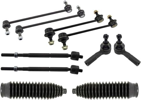 10pc Front Sway Bars Tie w/Boots Kit for Cobalt 2005-2010 for G5 2007-2010 for HHR 2006-2011 for Ion 2003-2007 for Pursuit 2005-2006 Black 2 Inner Rod Ends 2 Outer in Saudi Arabia