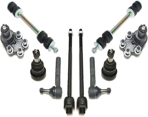 10pc ball tie bar all for Chevy for Silverado 1500 99-06 & Classic 07 ، for GMC for Sierra 1500 99-06 & Classic 07 Black 2 Front Inner Rod 2 Lower Points 2 in Kuwait