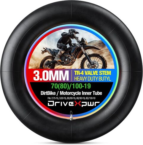 Motorcycle Heavy Duty Inner Tube Replacement - 110（120）/90-19" - 3mm Thick - Tire Tube Compatible With 4.00-19，110/70-19，110/80-19，110/90-19，110/100-19 in Kuwait