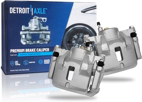 Detroit Axle - 2pc الفرجار الفرامل الأمامية لعام 2003-2008 Pontiac Vibe Toyota Corolla Matrix Discix Carcers W/Brackets 2004 2005 2006 2007 Assembly Assembly in Saudi Arabia
