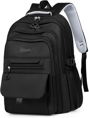 حقيبة ظهر جمالية لطيفة للفتيات للمدرسة، حقائب كتب ذات سعة كبيرة، حقيبة ظهر جامعية للطلاب، الأطفال في سن المراهقة، حقيبة كمبيوتر محمول، حقيبة كتب كاجوال للسفر (أبيض) in Kuwait