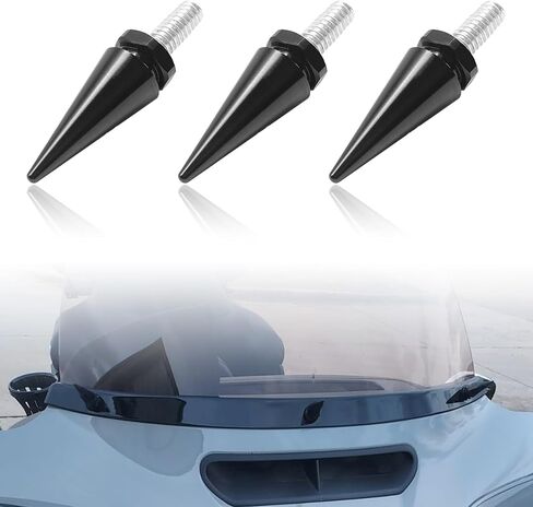 3PCS Motorcycle Windshield Bolts, Fairing Screws, Compatible with Harley Davidson Electra Glide Street Glide Ultra Classic Ultra Limited Tri Glide 1996-2013 (Black) in Saudi Arabia