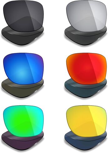 Mryok 6 Pairs Polarized Replacement Lenses for Ray-Ban Meta Wayfarer RW4006 50mm Sunglass - Stealth Black/Fire Red/Ice Blue/Silver Titanium/Emerald Green/24K Gold in Saudi Arabia