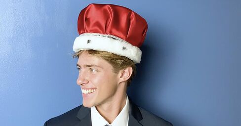Anderson's Satin Crown with Silver Trim and Faux Fur, King Crown For Prom, Homecoming, Royalty, Mardi Gras, Birthday, Party in Kuwait