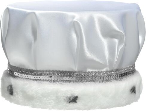 Anderson's Satin Crown with Silver Trim and Faux Fur, King Crown For Prom, Homecoming, Royalty, Mardi Gras, Birthday, Party in Kuwait