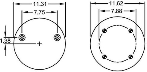 2 pack of TORQUE Trailer Air Spring Bag (Replaces Firestone 8050, 8058, W01-358-8050, W01-358-8058, Hendrickson S-4771, C-4771, Goodyear 1R14-039) (2 x TR8050) in Kuwait