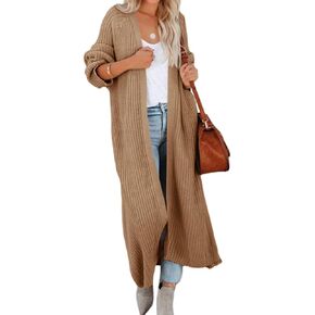 Women's Oversized Long Cardigan Sweaters Long Sleeve Split Open Front Drape Knit Duster Coat in Kuwait
