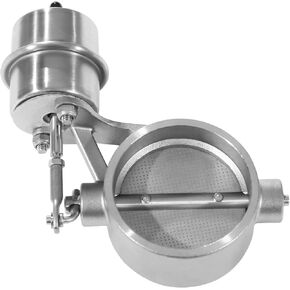 Exhaust Control Valve with Vacuum Actuator, Vacuum to Open Style Stainless Steel Valved Muffler Exhaust Cutout Accessories (4in/101mm) in Kuwait