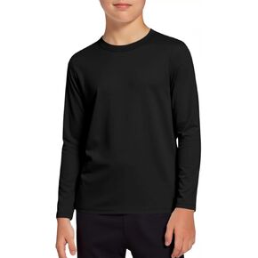 Haloumoning Boys Long Sleeve Athletic T-Shirts Kids Dry Fit UPF 50+ Neon Swim Shirts 5-14 Years in Kuwait