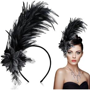 عشرينيات القرن العشرين ، سحر رأس الرأس ، القبعات السوداء القبعات شاي شاي زهرة الإكسسوارات in Kuwait