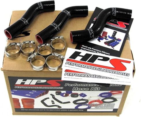 HPS (57-1248-BLK) Black Silicone Radiator Hose Kit for KTM 250SXF in Saudi Arabia
