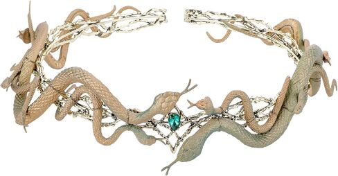 Medusa Headpiece for Women - 7.8" Retro Snake Thorn Headdress for Greek Goddess, Circlet for Renfaire Halloween in Saudi Arabia