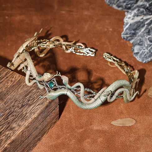Medusa Headpiece for Women - 7.8" Retro Snake Thorn Headdress for Greek Goddess, Circlet for Renfaire Halloween in Saudi Arabia