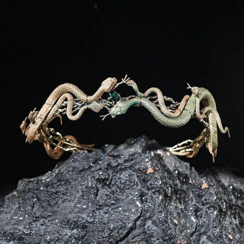 Medusa Headpiece for Women - 7.8" Retro Snake Thorn Headdress for Greek Goddess, Circlet for Renfaire Halloween in Saudi Arabia
