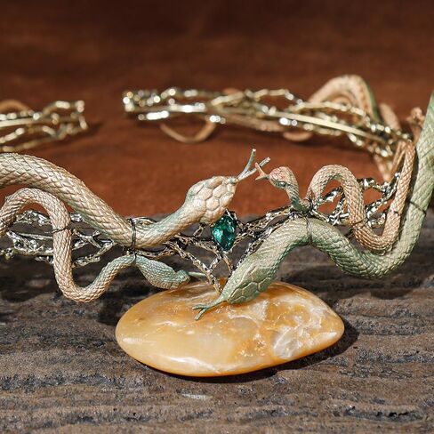 Medusa Headpiece for Women - 7.8" Retro Snake Thorn Headdress for Greek Goddess, Circlet for Renfaire Halloween in Saudi Arabia