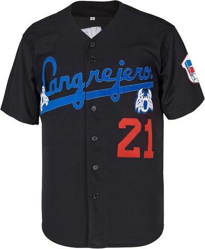 Criollos Caguas 21 Puerto Rico Classic Clemente Mens Baseball Jersey Hip Hop Short Short Term in Saudi Arabia