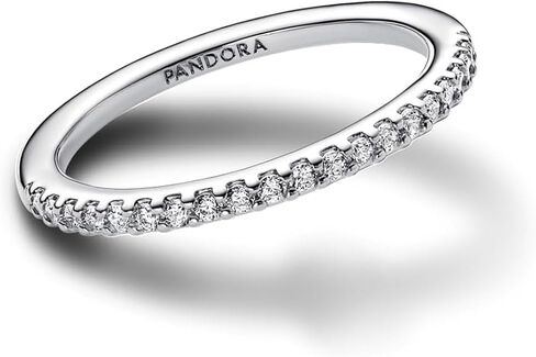 PANDORA Timeless Sparkling Band Ring - Layering or Stackable Ring - Ring with Clear Cubic Zirconia - Gift for Her - Jewelry for Women with Gift Box in Saudi Arabia