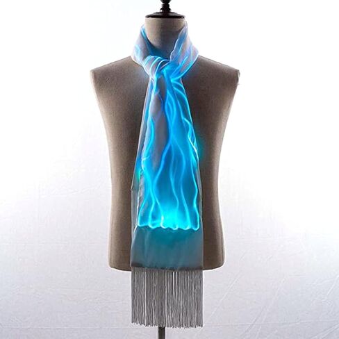LED Light Up Scarf with 7 Color Change, USB Rechargeable, Flashing Costume for Party, Festival, Stage, Raves & Birthday in Saudi Arabia