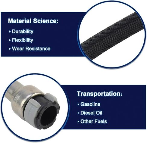 خط أنبوب الوقود AMCC خرطوم البنزين متوافق مع BMW E60 F18 F10 F11 E64 E63 E66 F02 2003-2017 M54 523i 2006-2010 N52 630i 2000-2015 N52 730LI استبدال: 13537537964 in Saudi Arabia