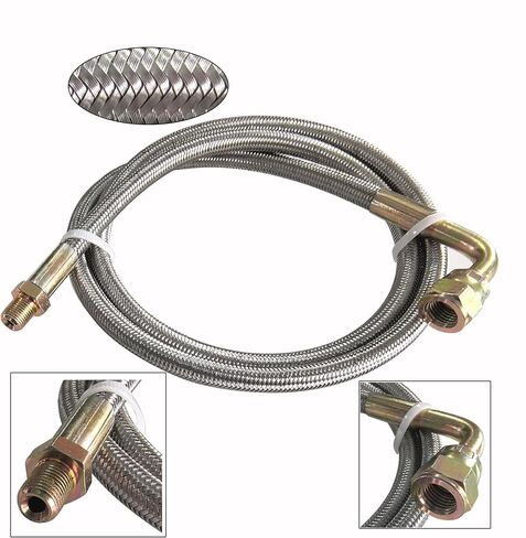 Turbocharger Turbo Charger Oil Feed and Drain Return Line Kit لـ T3 T4 GT35 T70 T66 T61 T60 T04E T04 GT32 GT40 GT42 in Kuwait