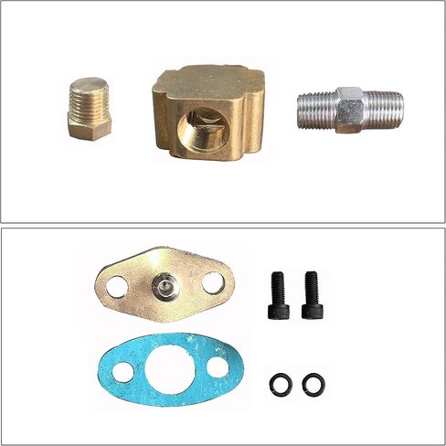 Turbocharger Turbo Charger Oil Feed and Drain Return Line Kit لـ T3 T4 GT35 T70 T66 T61 T60 T04E T04 GT32 GT40 GT42 in Kuwait