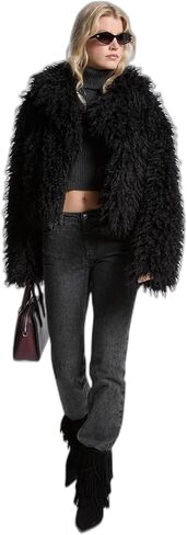 Michael Kors womens Crop Faux Fur Peacoat in Saudi Arabia