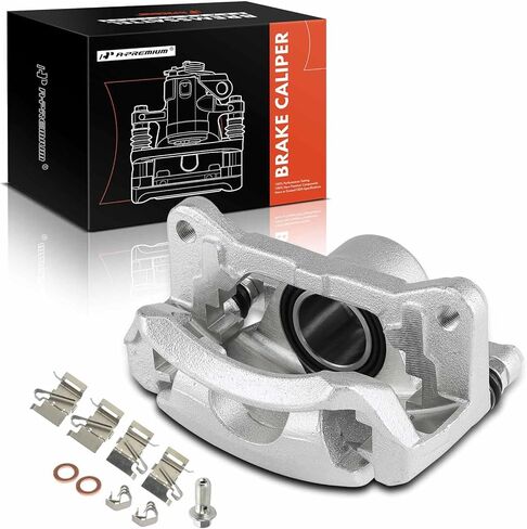A-Premium Disc-Disc Cariper Assembly مع قوس متوافق مع Mazda 3 2014-2016 2.0L فقط ، 3 Sport 2014-2016 2.0L-جانب السائق الأيسر الأمامي in Kuwait