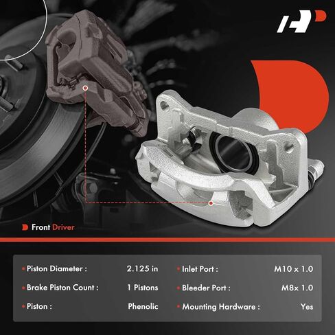 A-Premium Disc-Disc Cariper Assembly مع قوس متوافق مع Mazda 3 2014-2016 2.0L فقط ، 3 Sport 2014-2016 2.0L-جانب السائق الأيسر الأمامي in Kuwait