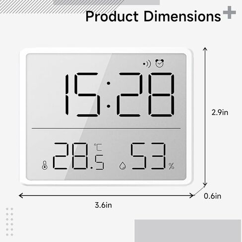 مراقبة درجة حرارة ورطوبة ، شاشة محمولة تعمل بالبطارية ، شاشة متعددة الوظائف ، شاشة LCD مع تصميم رقمي رقمي رفيع للغاية. in Kuwait