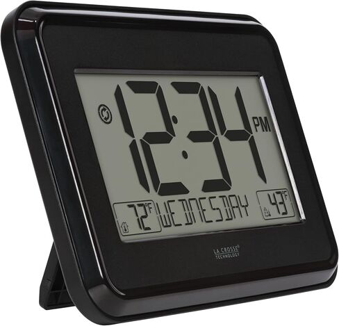 La Crosse Technology 513-1412 Black Digital Wall Clock with Indoor & Outdoor Temperature in Saudi Arabia