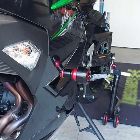 انزلاقات إطار الدراجات النارية تناسب Ninja500 ABS SE KRT 2024 2025 | Ninja400 2018-2024 + | Ninja 400 500 Protect Ninja500 Crash Protect 2024 Ninja 500 Accessories 2025 Ninja 500 Accessories BK in Saudi Arabia