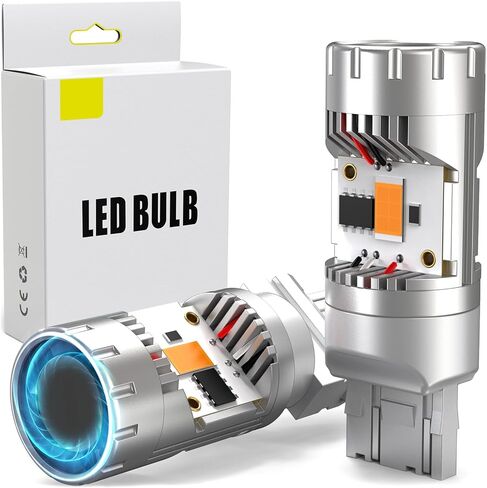 Canbus 3156 3157 LED مصابيح LED مع مقاوم في المقاوم وتوربو مروحة ، مضاد لمكافحة خطأ فلاش خالٍ من المصابيح الخالية من الضوء العكسي لضوء الطور النهاري ، ملاءمة CK والمقبس القياسي ، أبيض ، حزمة من 2 in Kuwait