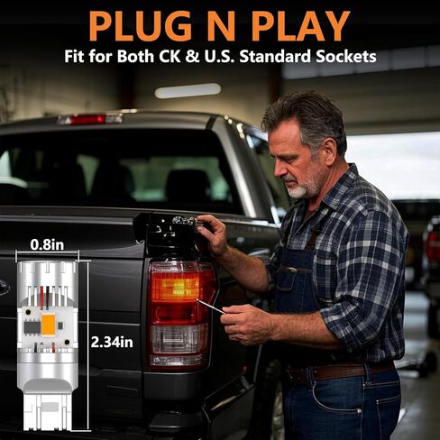 Canbus 3156 3157 LED مصابيح LED مع مقاوم في المقاوم وتوربو مروحة ، مضاد لمكافحة خطأ فلاش خالٍ من المصابيح الخالية من الضوء العكسي لضوء الطور النهاري ، ملاءمة CK والمقبس القياسي ، أبيض ، حزمة من 2 in Kuwait