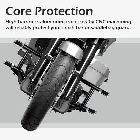 Crash Bar Sliders CNC Carbon Fiber 1.25" Decorative Wheels Rotatable End Caps for Front Engine Guard Rear Saddlebag Guard (Black) in Saudi Arabia