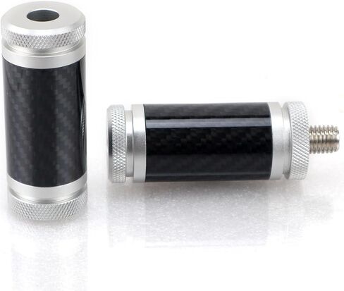Crash Bar Sliders CNC Carbon Fiber 1.25" Decorative Wheels Rotatable End Caps for Front Engine Guard Rear Saddlebag Guard (Black) in Saudi Arabia