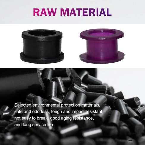 Downhill 2 PCS Transmission Gear Shift Cable Bushing Repair Kit, Transmission Gear Shifter Bushing with 2 Clips, Compatible with Corolla Matrix 2003-2008 33820-02370B (Black & Purple) in Saudi Arabia