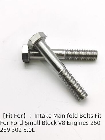 Stainless Steel Intake Manifold Bolt Set Fit For Small Block Ford - SBF Engines 260 289 302 5.0L,Small Block Ford Intake Bolts,12 Pcs in Kuwait