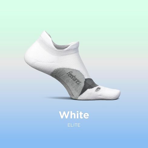 Feetures Elite Light Cushion No Show Tab Ankle Socks - Sport Sock with Targeted Compression - Frosty Blue, M (1 Pair) in Saudi Arabia