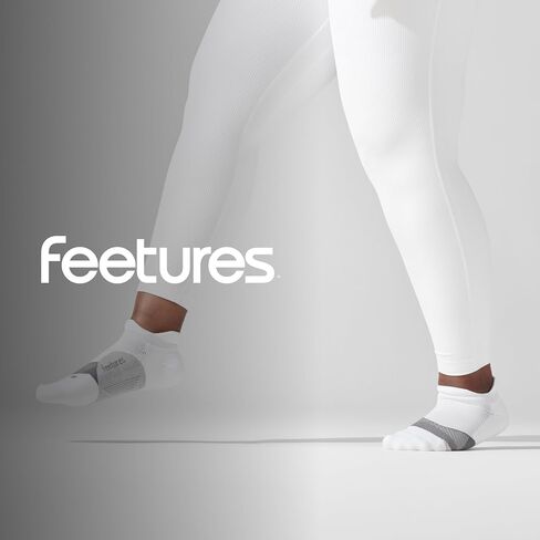 Feetures Elite Light Cushion No Show Tab Ankle Socks - Sport Sock with Targeted Compression - Frosty Blue, M (1 Pair) in Saudi Arabia