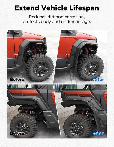Frender Fender Frender Frender Frender Kemimoto متوافق مع Polaris Xpedition XP/XP 5/ADV/ADV 5 2024+ ، تغطية كاملة Fender Flares Guards Mud Mud Flaps (استبدل #2890638) in Saudi Arabia