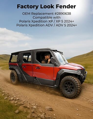 Frender Fender Frender Frender Frender Kemimoto متوافق مع Polaris Xpedition XP/XP 5/ADV/ADV 5 2024+ ، تغطية كاملة Fender Flares Guards Mud Mud Flaps (استبدل #2890638) in Saudi Arabia